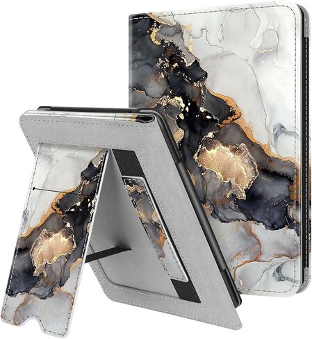 Fintie Stand Case for 6" Kindle Paperwhite 10th Gen 2018, Vintage Brown | Foldable Kickstand PU Leather Cover, Card Slot &Hand Strap, Auto Sleep/Wake,Also fit All Paperwhite Generations Prior to 2018 in Kuwait