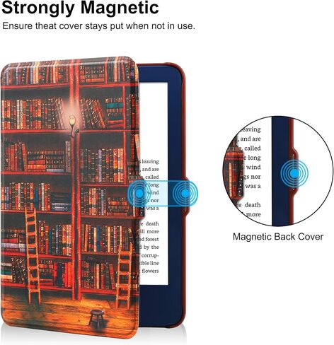 حافظة HGWALP لإصدار Kindle 11th Generation 2022 الجديد كليًا مقاس 6 بوصات فقط، غطاء جلد PU فائق النحافة مع خاصية النوم والاستيقاظ التلقائي، حافظة واقية لجهاز Kindle 2022-رخام أزرق in Kuwait