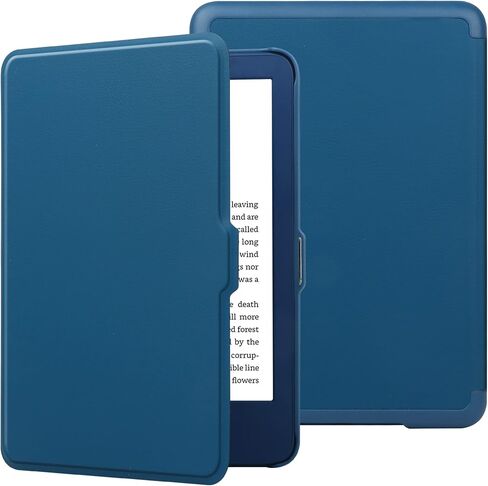 حافظة HGWALP لإصدار Kindle 11th Generation 2022 الجديد كليًا مقاس 6 بوصات فقط، غطاء جلد PU فائق النحافة مع خاصية النوم والاستيقاظ التلقائي، حافظة واقية لجهاز Kindle 2022-رخام أزرق in Kuwait