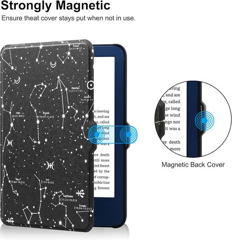 Case for 6" All-New Kindle 11th Generation 2022 Release Only, Folio Ultra Slim PU Leather Cover with Auto Sleep and Wake, Protective Case for Kindle 2022-Apricot Flowers in Kuwait