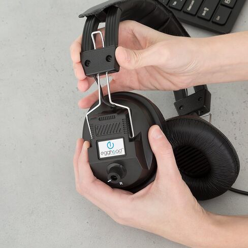 Egghead Switchable Stereo Mono Over Ear Headphones 3.5mm (1/8") Plug - Pack of 10 (EGG-IAG-1003-SO-10) in Kuwait