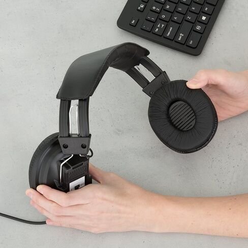 Egghead Switchable Stereo Mono Over Ear Headphones 3.5mm (1/8") Plug - Pack of 10 (EGG-IAG-1003-SO-10) in Kuwait