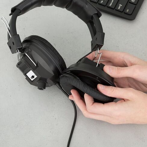 Egghead Switchable Stereo Mono Over Ear Headphones 3.5mm (1/8") Plug - Pack of 10 (EGG-IAG-1003-SO-10) in Kuwait