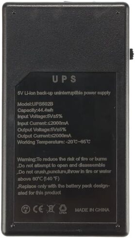 بطارية UPS صغيرة متعددة الأغراض احتياطية 5 فولت 2 أمبير 44.4 وات، مصدر طاقة احتياطي آمن، مصدر طاقة غير منقطع 111 × 60 × 43 مم in Kuwait