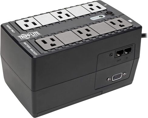 Tripp Lite INTERNET350SER 350VA 180W UPS بطارية سطح المكتب احتياطية مدمجة 120V DB9 RJ11 PC، 6 منافذ in Saudi Arabia