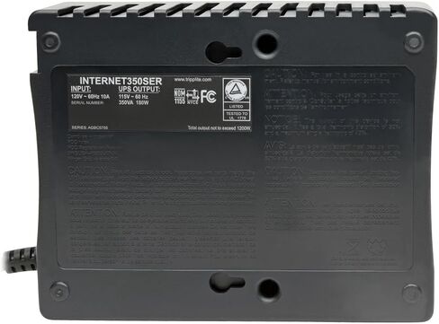 Tripp Lite INTERNET350SER 350VA 180W UPS بطارية سطح المكتب احتياطية مدمجة 120V DB9 RJ11 PC، 6 منافذ in Saudi Arabia