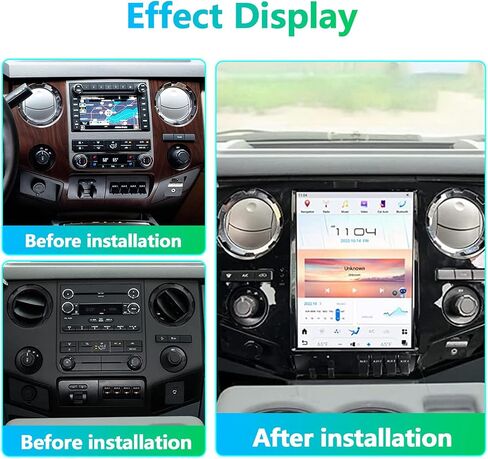 Qualcomm Android 11 Car Radio for Ford F250 F350 2009-2012 F450 F650 2009-2014 Stereo Replacement Head Unit 12.1 Inch 2K IPS Touch Screen Tesla Style Carplay Android Auto Navigation Multimedia Play in Kuwait