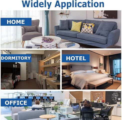 QINIYEK 8 منافذ جيجابت إيثرنت PoE غير مُدارة، مع 8 منافذ PoE+ @120 وات، التوصيل والتشغيل، سطح المكتب أو الحائط، مع متوافق مع 802.3af/at in Kuwait