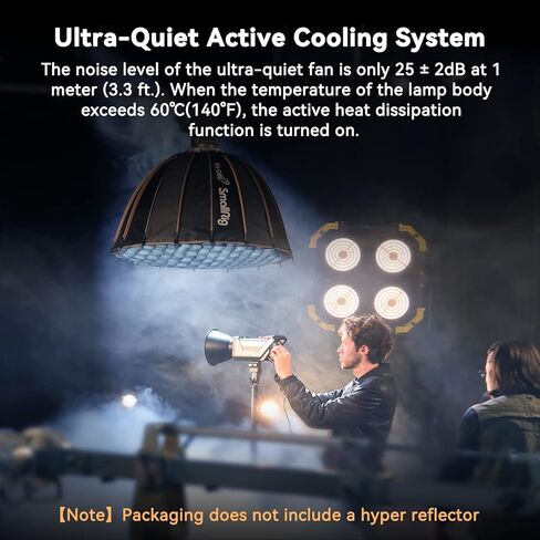 SmallRig RC 120B 120W COB LED Video Light, 2700K-6500K, 4,450Lux@1m and SmallGoGo App Control, TLCI 96+ CRI 95+, 9 Lighting Effects, Support AC Adapter and 14.4V/26V V-Mount Battery- 4207 in Kuwait