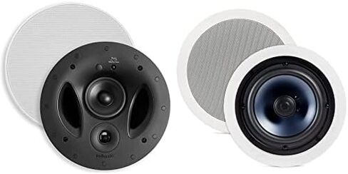 Polk Audio 70-RT 3-Way In-Ceiling Speaker (2.5" Driver, 7" Sub) - The Vanishing Series | Power Port | Paintable Grille | Dual Band-Pass Bass Ports White in Saudi Arabia