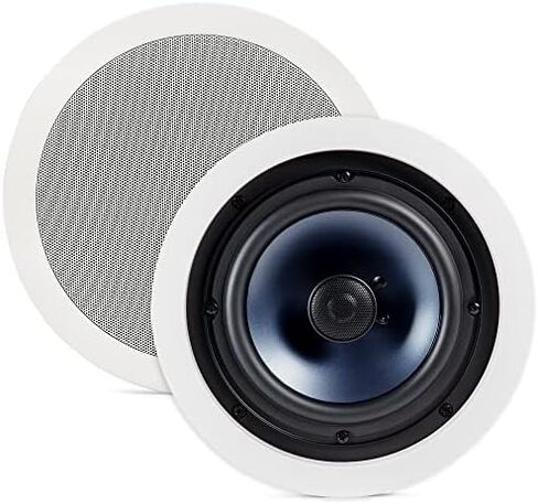 Polk Audio 70-RT 3-Way In-Ceiling Speaker (2.5" Driver, 7" Sub) - The Vanishing Series | Power Port | Paintable Grille | Dual Band-Pass Bass Ports White in Saudi Arabia