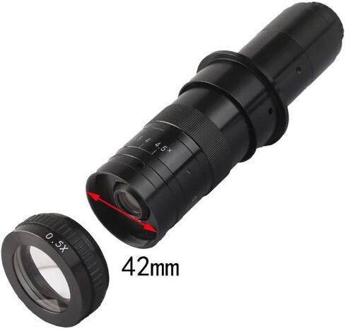 ملحقات المجهر الرقمي المحمول 0.5X مجهر أسطواني واحد هدف مساعد 140 مم عدسة مجهر مسافة العمل 42 مم حجم التركيب ملحقات المجهر in Kuwait