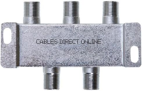 Cables Direct Online 3 Way Bi-Directional 5-2300 MHz Indoor and Outdoor Waterproof Coaxial Antenna Splitter for RG6 RG59 Coax Cable Satellite HDTV (3 Ports) in Kuwait