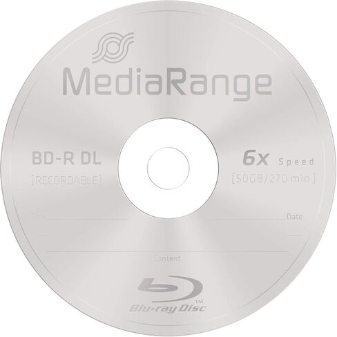 أقراص MediaRange BD-R DL الفارغة (سرعة 6X، علبة مجوهرات سعة 50 جيجابايت، حزمة من 1) in Saudi Arabia