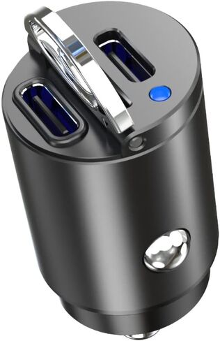 Wekttznol USB C Car Charger, PD 30W & PD 30W Type C Car Charger with Mini and All-Metal Body, Compatible with iPhone 14/13/12 Pro Max/Pro/Samsung Galaxy 22/Google Pixel in Saudi Arabia