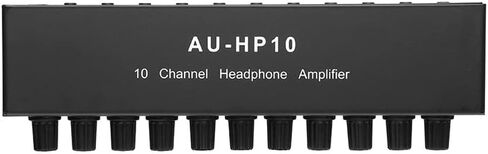 MAKIVI 1PC AU-HP10 10 قناة مضخم صوت ستيريو لسماعات الرأس أسود صوت 1 مدخل 10 مضخم إخراج - تحكم NJM4556A DC12-24V in Kuwait
