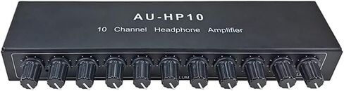 MAKIVI 1PC AU-HP10 10 قناة مضخم صوت ستيريو لسماعات الرأس أسود صوت 1 مدخل 10 مضخم إخراج - تحكم NJM4556A DC12-24V in Kuwait
