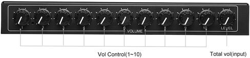 MAKIVI 1PC AU-HP10 10 قناة مضخم صوت ستيريو لسماعات الرأس أسود صوت 1 مدخل 10 مضخم إخراج - تحكم NJM4556A DC12-24V in Kuwait