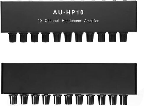 MAKIVI 1PC AU-HP10 10 قناة مضخم صوت ستيريو لسماعات الرأس أسود صوت 1 مدخل 10 مضخم إخراج - تحكم NJM4556A DC12-24V in Kuwait