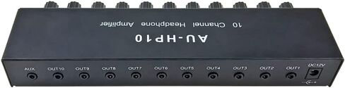 MAKIVI 1PC AU-HP10 10 قناة مضخم صوت ستيريو لسماعات الرأس أسود صوت 1 مدخل 10 مضخم إخراج - تحكم NJM4556A DC12-24V in Kuwait