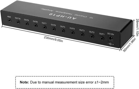 MAKIVI 1PC AU-HP10 10 قناة مضخم صوت ستيريو لسماعات الرأس أسود صوت 1 مدخل 10 مضخم إخراج - تحكم NJM4556A DC12-24V in Kuwait