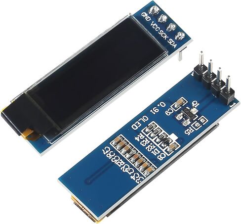 JUZITAO 6 قطعة I2C وحدة عرض 0.91 بوصة I2C OLED وحدة عرض أزرق I2C OLED شاشة سائق تيار مستمر 3.3 فولت ~ 5 فولت (لون العرض الأزرق) in Saudi Arabia