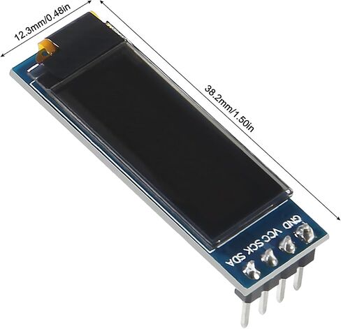 JUZITAO 6 قطعة I2C وحدة عرض 0.91 بوصة I2C OLED وحدة عرض أزرق I2C OLED شاشة سائق تيار مستمر 3.3 فولت ~ 5 فولت (لون العرض الأزرق) in Saudi Arabia
