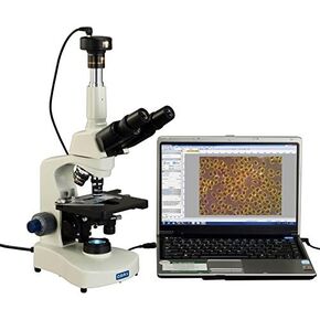 OMAX 40X-2000X LED Darkfield Trinocular Compound Microscope with 30 Degree Siedentopf Viewing Head and Dry Darkfield Condenser and 5.0MP USB Camera in Saudi Arabia