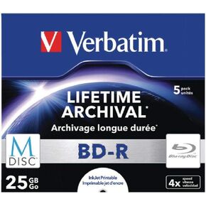 Verbatim 43823 25GB 4X M-Disc BD-R - 5 Pack Jewel Case in Kuwait