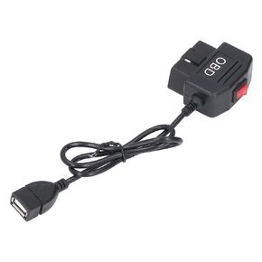 كابل طاقة Yosoo Health Gear obd، كابل محول طاقة 48 سم/18.9 بوصة obd مع زر تبديل وضع Acc حماية الجهد المنخفض مناسب لشحن هاتف كاميرا داش in Kuwait