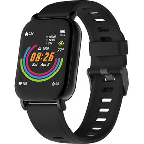 3Plus Vibe Pro Watch Series 1.78in شاشة AMOLED كبيرة تعمل باللمس، الصحة واللياقة البدنية، بطارية تدوم 21 يومًا، ساعة ذكية لتعقب النوم، BO2، معدل ضربات القلب، مقاومة للماء 5ATM in Kuwait