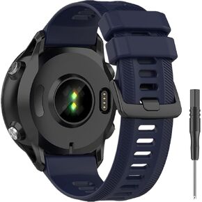 سوار Ankersaila من السيليكون الناعم متوافق مع Garmin Forerunner 955/Forerunner 945/Forerunner 935/Instanct 2/Instanct/Descent G1/Fenix ​​6/Fenix ​​6 Pro/Fenix ​​5/Fenix ​​5 Plus (كحلي) in Kuwait