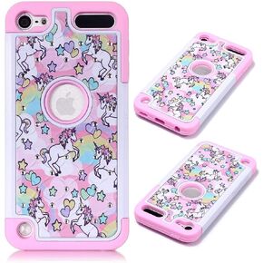 Compatible with iPod Touch 7 Case, iPod Touch 5,6 Case, Cute 3D Pink Meow Party Cat Kitty Kids Girls Lady Cases Soft Case with Strap Skin for Apple iPod Touch 5,6th and iPod Touch 7