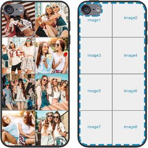 Custom Phone Case for iPod Touch 5/6/7,Customized Personalized Multi-Picture Collage Photos Cover Anti-Scratch Shock-Resistant Soft Protective TPU Phone Case in Saudi Arabia