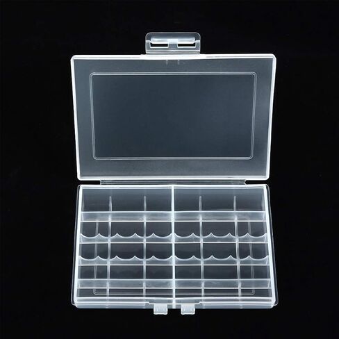 YXQ AA AAA Battery Storage Box Organizer Holder Portable Clear Plastic Case Container - Holds 20xAA+14xAAA Batteries in Saudi Arabia