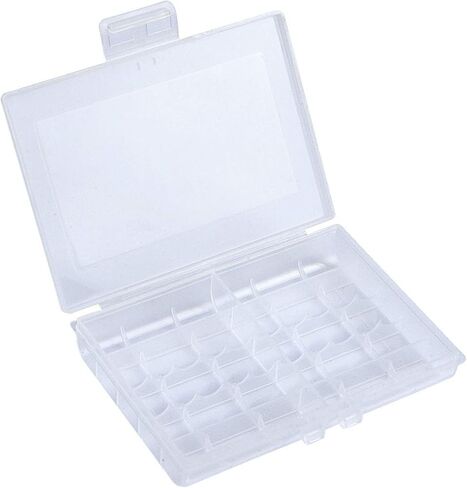 YXQ AA AAA Battery Storage Box Organizer Holder Portable Clear Plastic Case Container - Holds 20xAA+14xAAA Batteries in Saudi Arabia