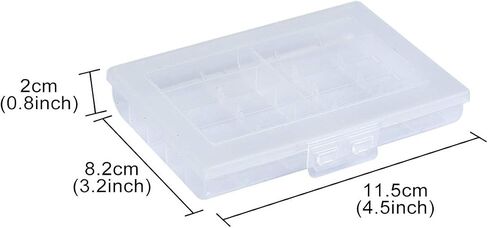 YXQ AA AAA Battery Storage Box Organizer Holder Portable Clear Plastic Case Container - Holds 20xAA+14xAAA Batteries in Saudi Arabia