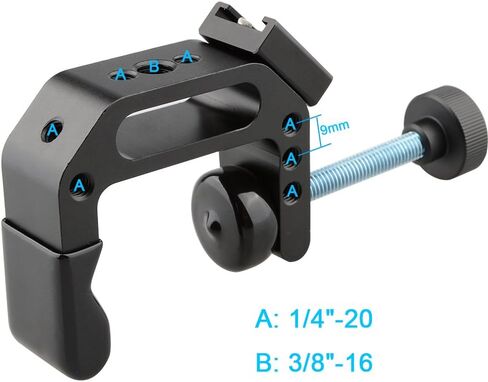 CAMVATE C-Clamp Desktop Mount Holder Stand Articulated with Cold Hot Shoe Mount - 1154 in Saudi Arabia