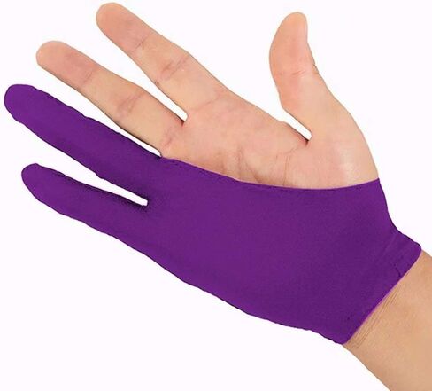 Art 2-Finger Glove for Drawing Tablets Lycra Glove Artist Drawing Glove for Graphics Tablet Light Box Tracing Light Pad in Kuwait
