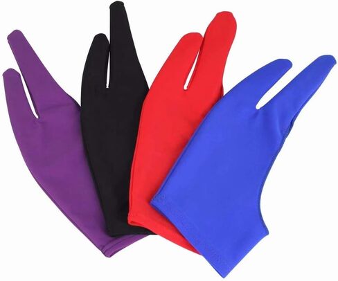 Art 2-Finger Glove for Drawing Tablets Lycra Glove Artist Drawing Glove for Graphics Tablet Light Box Tracing Light Pad in Kuwait