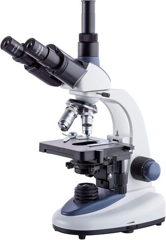 AmScope T380B Professional Compound Trinocular Microscope, 40X-2000X Magnification, WF10x and WF20x Eyepieces, Brightfield, LED Illumination, Abbe Condenser, Double-Layer Mechanical Stage, 85-265V Wide-Voltage Power Supply in Saudi Arabia