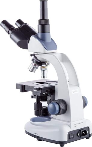 AmScope T380B Professional Compound Trinocular Microscope, 40X-2000X Magnification, WF10x and WF20x Eyepieces, Brightfield, LED Illumination, Abbe Condenser, Double-Layer Mechanical Stage, 85-265V Wide-Voltage Power Supply in Saudi Arabia