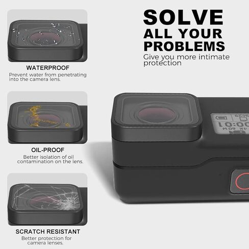 Lens Replacement Kit for GoPro Hero 5/4 Session Protective Lens Repair Parts (Black) in Kuwait