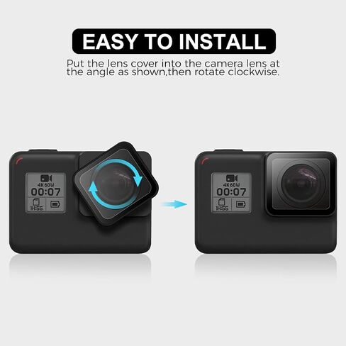 Lens Replacement Kit for GoPro Hero 5/4 Session Protective Lens Repair Parts (Black) in Kuwait