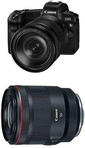 Canon EOS R RF24-105mm F4-7.1 IS STM Lens Kit, Vlogging and Content Creator Camera 4K UHD, Digital Single-Lens Non-Reflex AF/AE, 0.4 Magnification, Mirrorless and Full-Frame, Compact & Lightweight in Kuwait