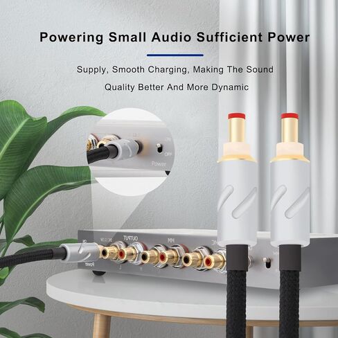 كابل Monosaudio HiFi Audio DC 2.5 مم/2.1 مم عالي النقاء OFC 4N 99.998% من الفضة النقية Audiophile صوت مخصص DC5.5-2.1 خط 1A-3A للصوت، ومكبرات الصوت، ومكبرات الصوت S، والمسرح المنزلي، أمبير (1M/3.3Ft) in Kuwait