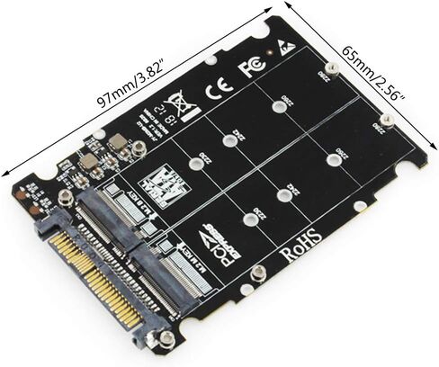 محول لـ M.2 SSD إلى محول U.2 لـ M.2 NVMe + لـ M.2 NGFF SSD إلى PCI-e U.2 SFF-8639 محول PCIe Conv Splitter تمديد كابل محول قارئ بطاقات محول محرك الحبل قاعدة حالة Led in Kuwait