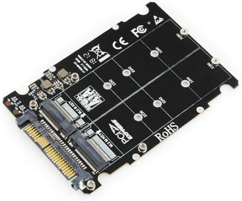 محول لـ M.2 SSD إلى محول U.2 لـ M.2 NVMe + لـ M.2 NGFF SSD إلى PCI-e U.2 SFF-8639 محول PCIe Conv Splitter تمديد كابل محول قارئ بطاقات محول محرك الحبل قاعدة حالة Led in Kuwait