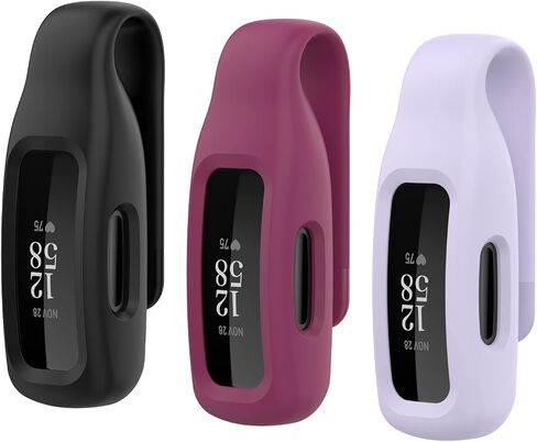 3 Pack Clip Case Compatible with Fitbit Inspire 3, Soft Silicone Clip Clasp Case Replacement for Fitbit Inspire 3 Accessory (Blue/Black/Rock Cyan) in Saudi Arabia