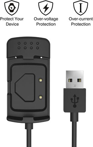 MoKo Scosche Rhythm+ قاعدة شاحن لمراقبة معدل ضربات القلب، شاحن USB بديل لقاعدة الشحن مع كابل شحن 1 متر لإيقاع Scosche + سوار ذراع لمراقبة معدل ضربات القلب، أسود in Kuwait